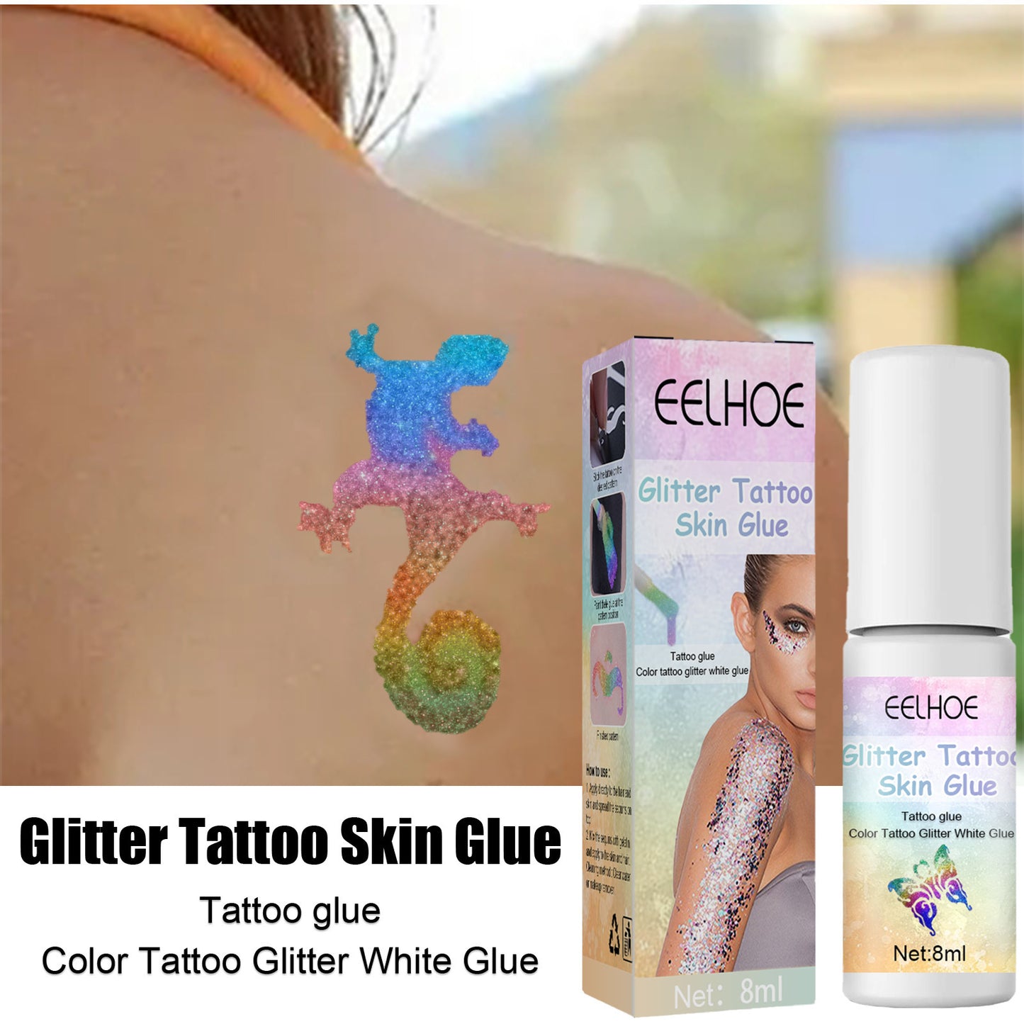 GlowVital™ Flash Tattoo Glitter Glue