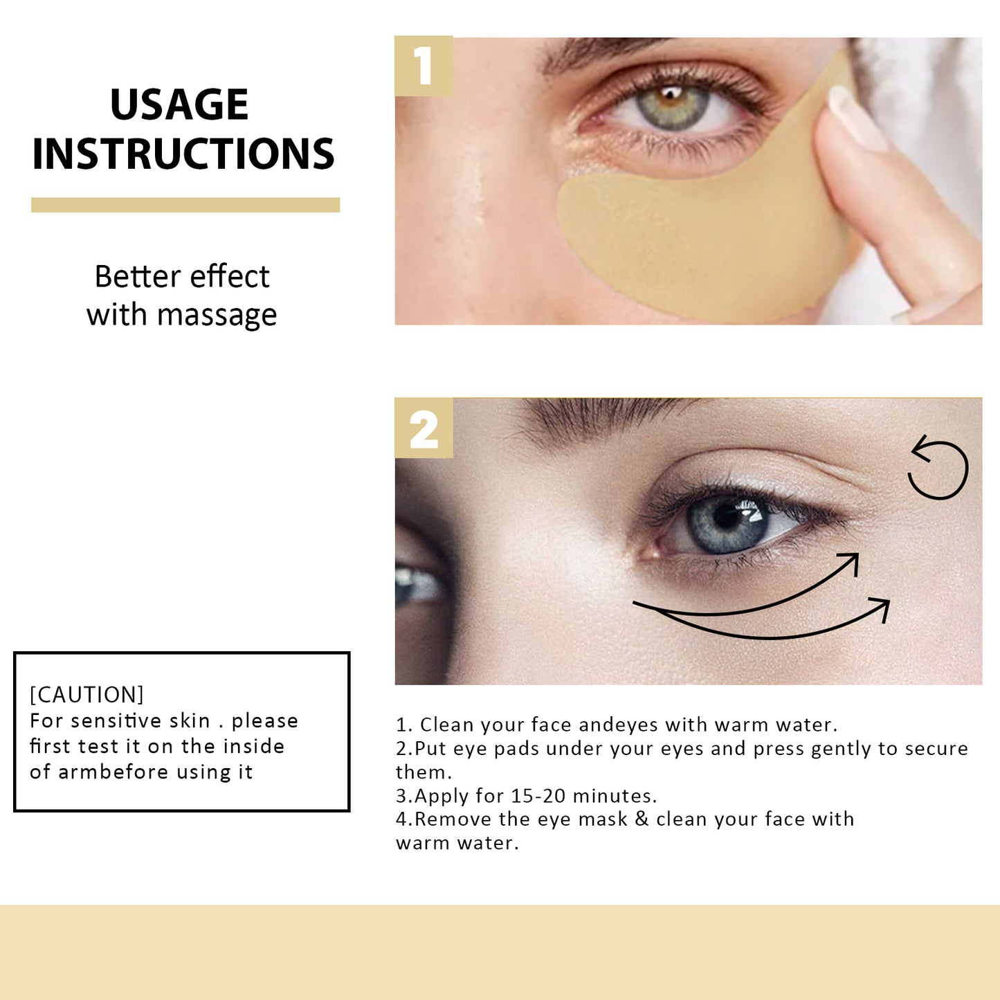 GlowVital™ Retinol Eye Mask – Hydrating & Anti-Wrinkle Treatment with Aloe Vera, Retinol & Soy Extract