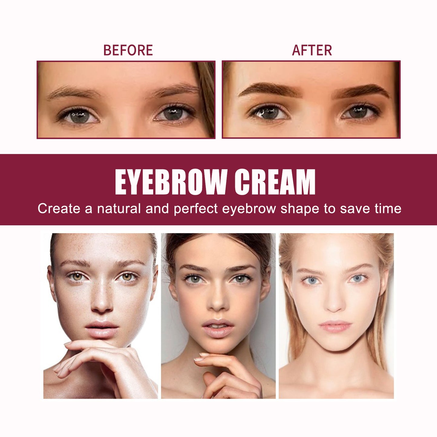 GlowVital™ Versatile Eyebrow Brush & Cream Set – Long-Lasting Definition
