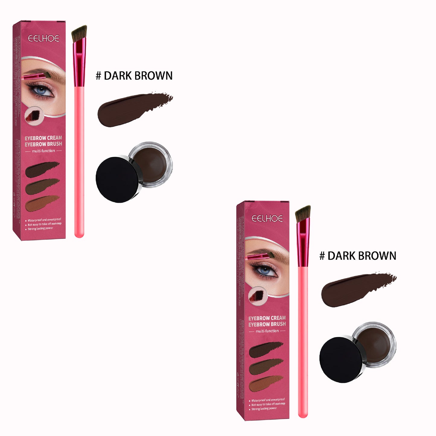 GlowVital™ Versatile Eyebrow Brush & Cream Set – Long-Lasting Definition