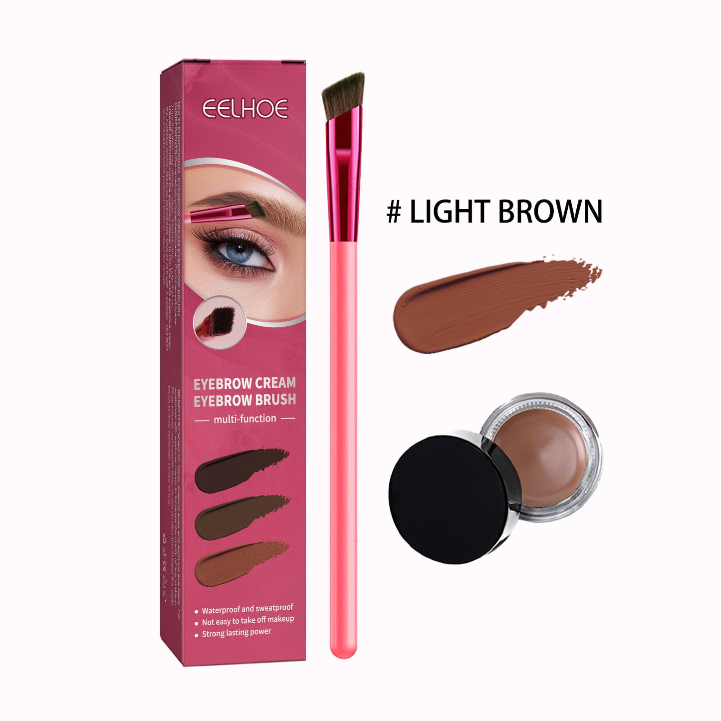 GlowVital™ Versatile Eyebrow Brush & Cream Set – Long-Lasting Definition