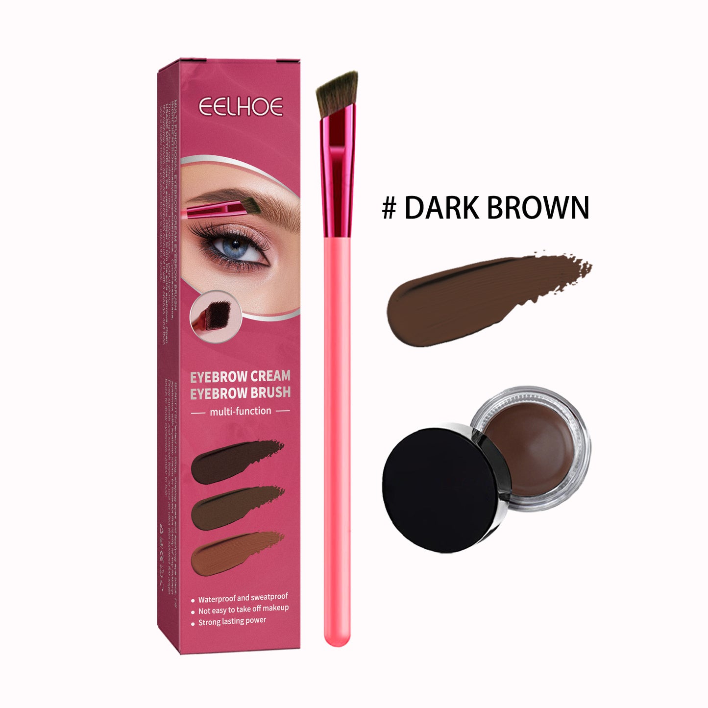GlowVital™ Versatile Eyebrow Brush & Cream Set – Long-Lasting Definition