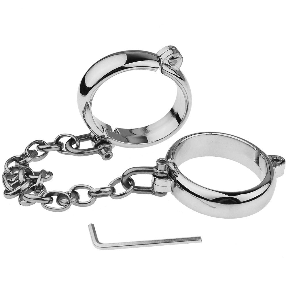 Products Metal Handcuffs Foot Cuffs Oval Handcuffs Foot Shackles Sm Sex Products For Men And Women Tie Hands Toys
