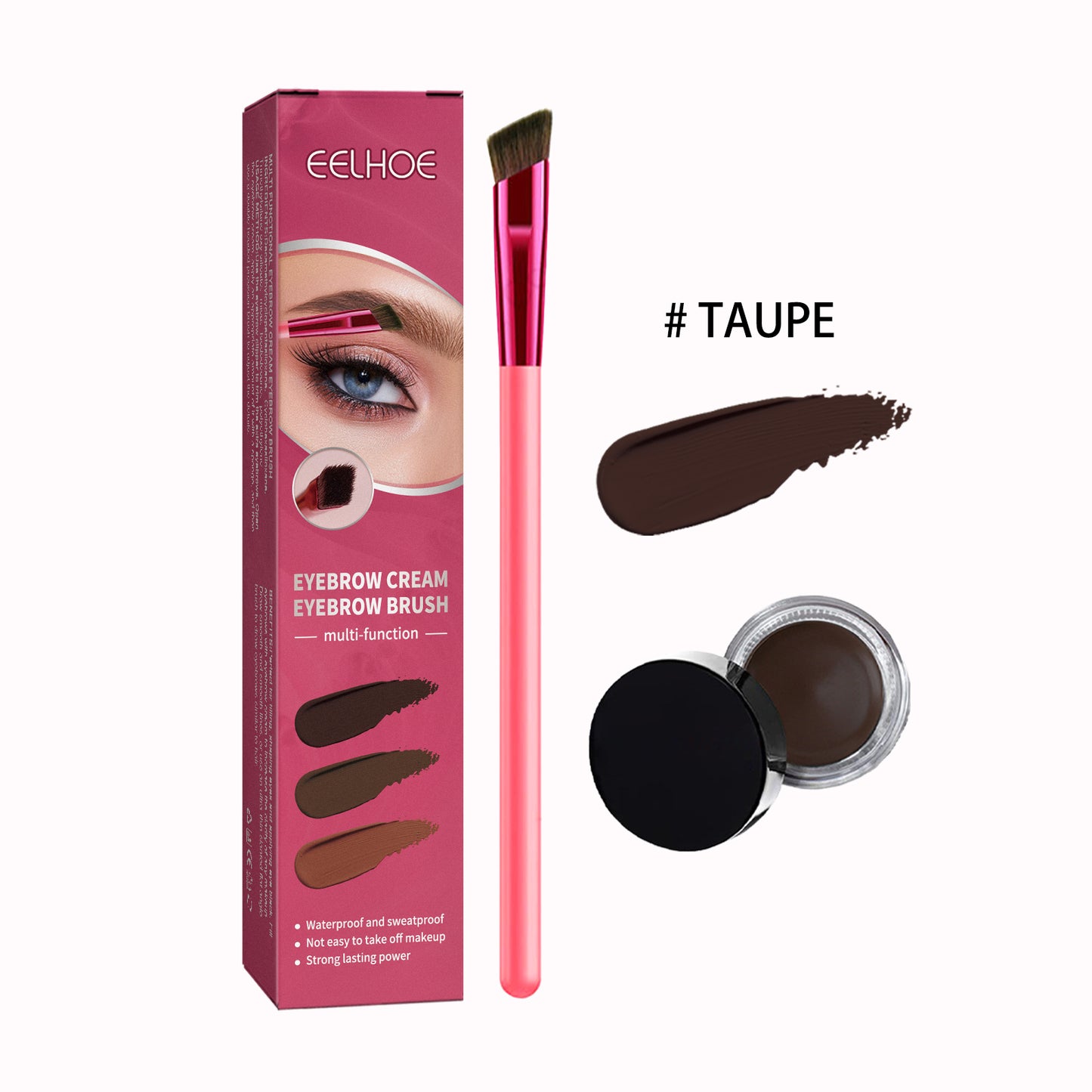 GlowVital™ Versatile Eyebrow Brush & Cream Set – Long-Lasting Definition