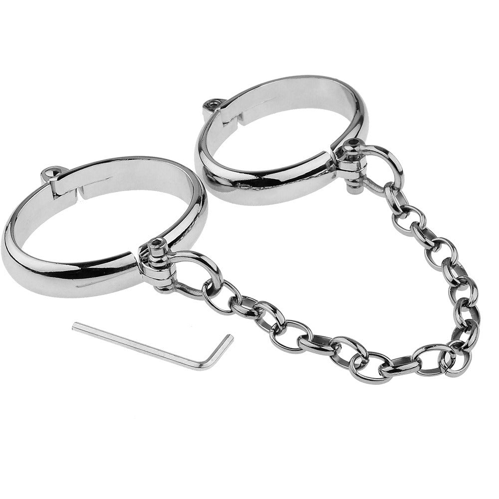 Products Metal Handcuffs Foot Cuffs Oval Handcuffs Foot Shackles Sm Sex Products For Men And Women Tie Hands Toys