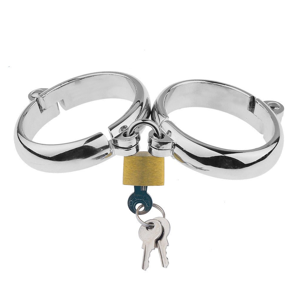 Products Metal Handcuffs Foot Cuffs Oval Handcuffs Foot Shackles Sm Sex Products For Men And Women Tie Hands Toys