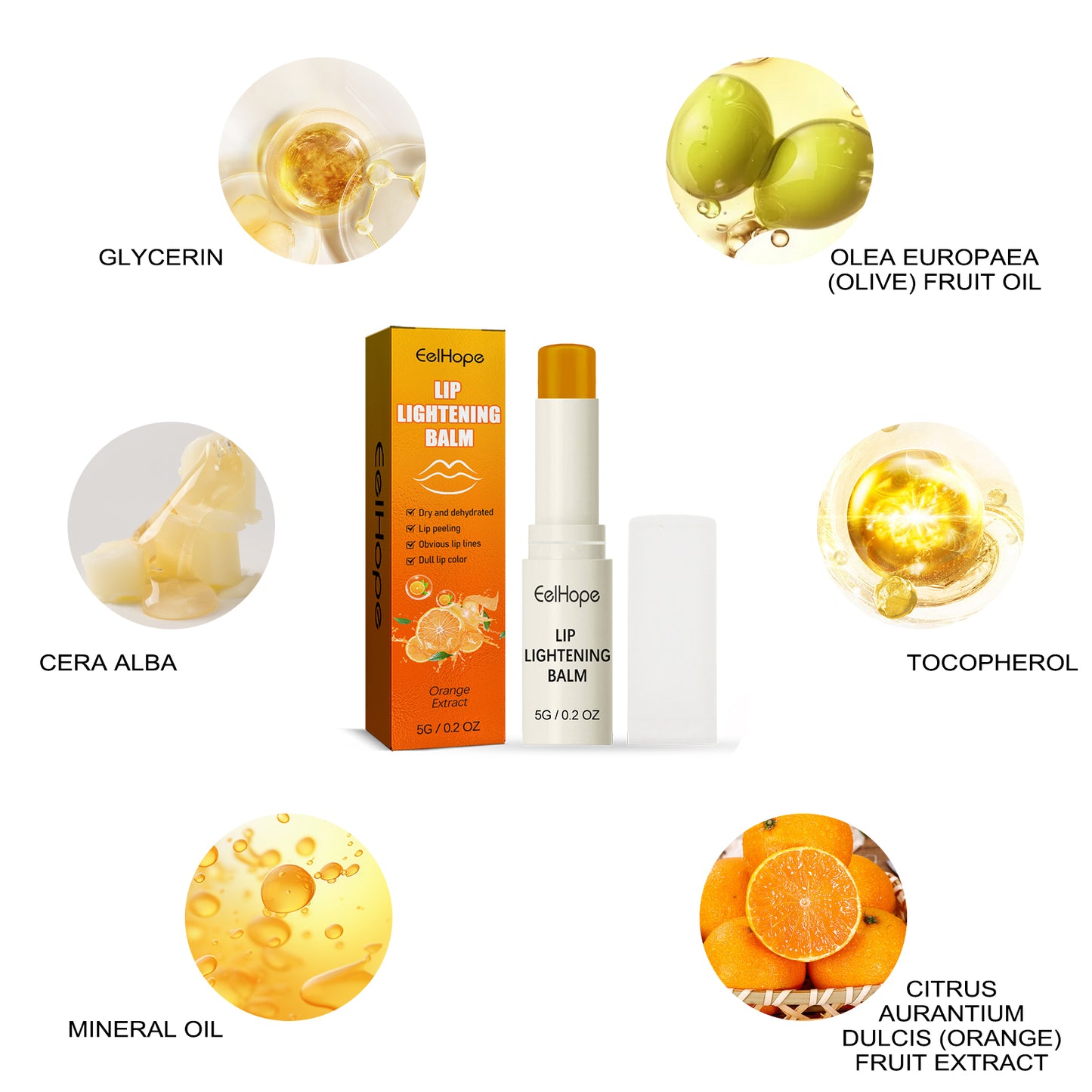 GlowVital™ Orange Moisturizing Lip Balm