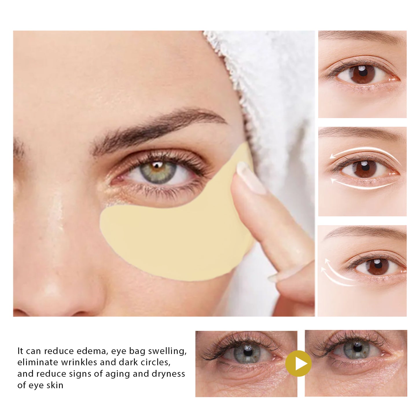 GlowVital™ Retinol Eye Mask – Hydrating & Anti-Wrinkle Treatment with Aloe Vera, Retinol & Soy Extract