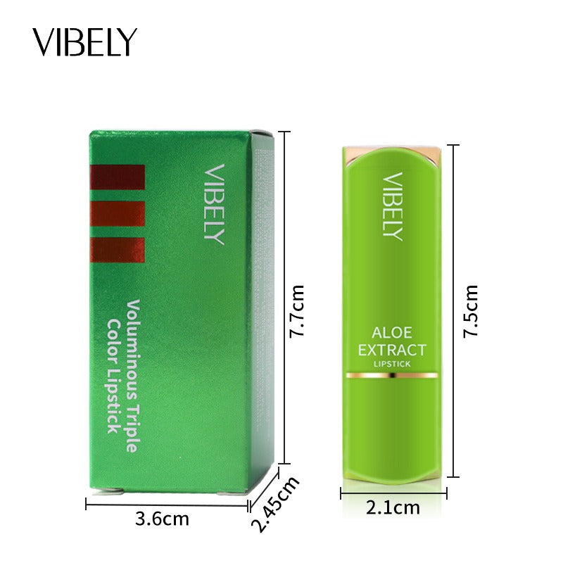 GlowVital™ Rich Three-Color Lipstick – Matte Moisture Blend