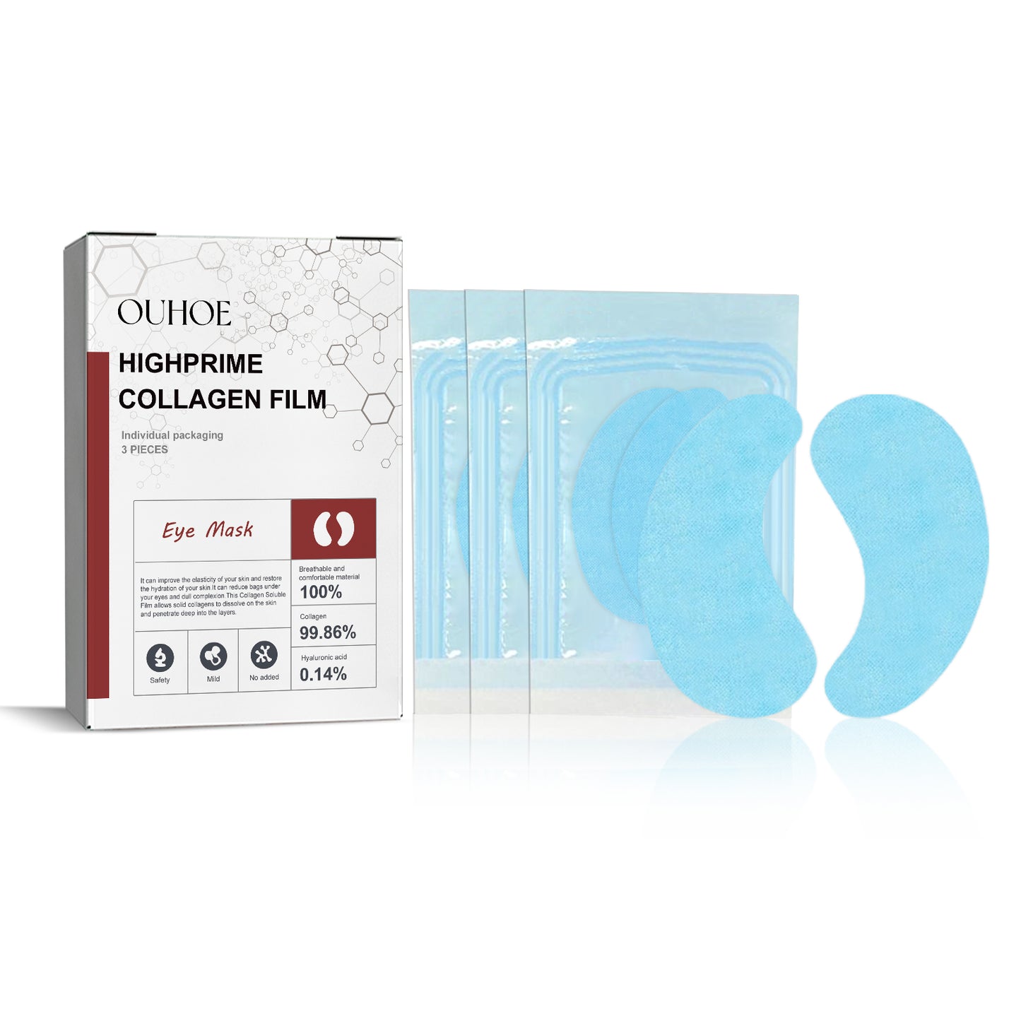 GlowVital™ Hydrolyzed Collagen Eye Mask With Collagen, Hyaluronic Acid & Hexapeptide-2
