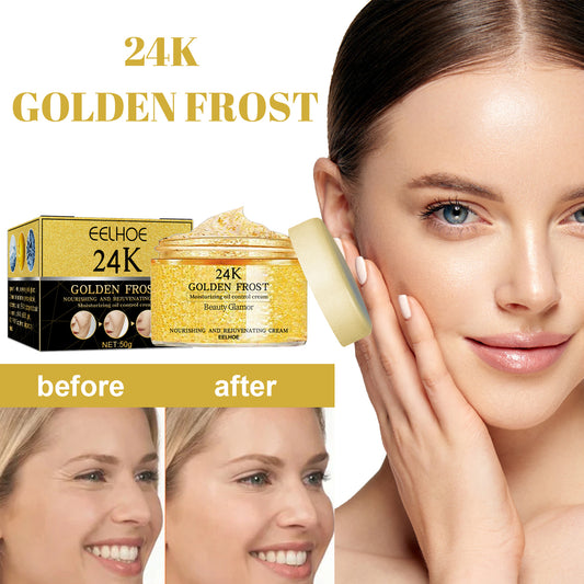 GlowVital™ 24K Gold Eye Cream – Anti-Wrinkle & Brightening Formula with Oligopeptides & Glycerin