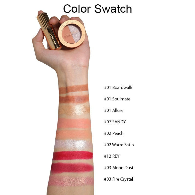 GlowVital™ Dual-Color Eyeshadow Palette – Multi-Texture Finish