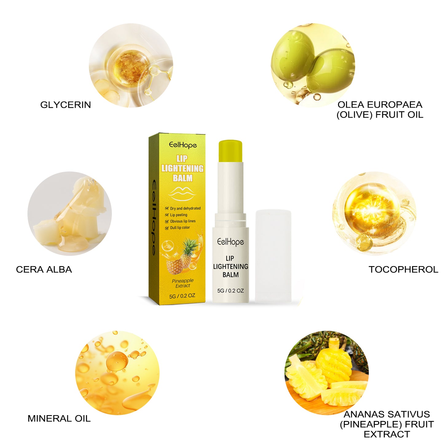 GlowVital™ Pineapple Lip Therapy Balm